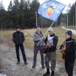 А закончилось мероприятие исполнением походных песен под гитару. На фото (слева-направо): Антон Швырков, Сергей Дудин, Александр Миллер и Никита Кагилев. Фото предоставлено Сергеем Дудиным. 