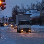 В воскресенье автомобилисты старались двигаться по улице Чкалова с особой осторожностью