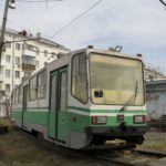 Трамваи 71-402 «Спектр» 2002-2004 годов выпуска в мае 2017 года. Фото Leonid Tuitkov