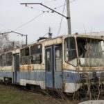 Трамваи 71-402 «Спектр» 2002-2004 годов выпуска в мае 2017 года. Фото Leonid Tuitkov